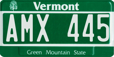 VT license plate AMX445