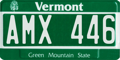 VT license plate AMX446