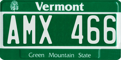 VT license plate AMX466