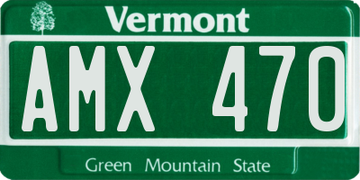 VT license plate AMX470