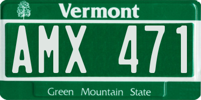 VT license plate AMX471