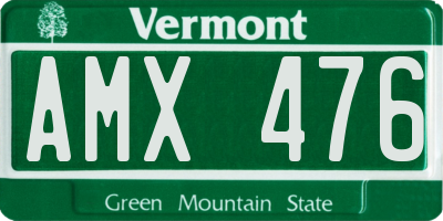 VT license plate AMX476