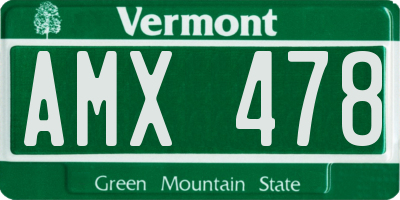 VT license plate AMX478