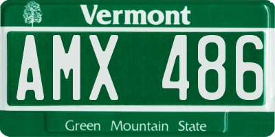 VT license plate AMX486
