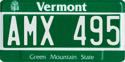 VT license plate AMX495