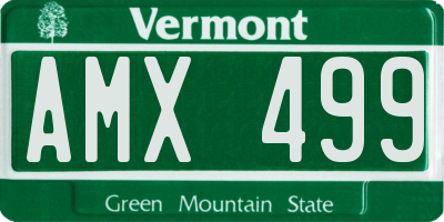VT license plate AMX499
