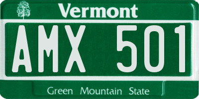 VT license plate AMX501