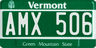 VT license plate AMX506