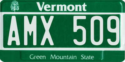VT license plate AMX509