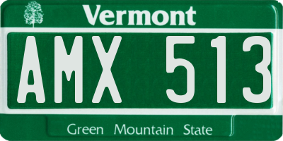 VT license plate AMX513