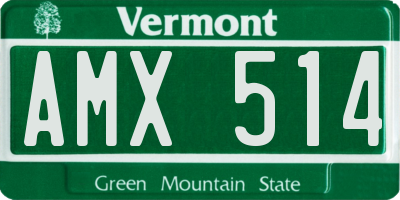 VT license plate AMX514