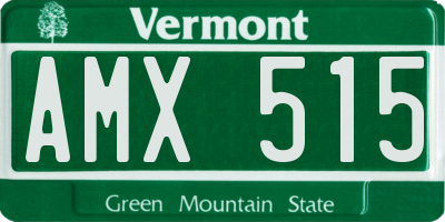 VT license plate AMX515