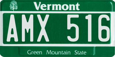 VT license plate AMX516