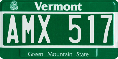 VT license plate AMX517