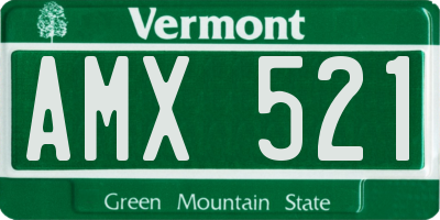 VT license plate AMX521
