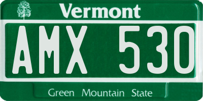 VT license plate AMX530