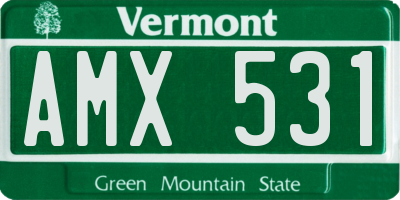 VT license plate AMX531