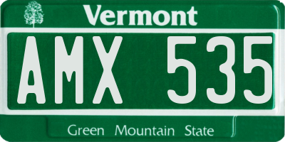 VT license plate AMX535