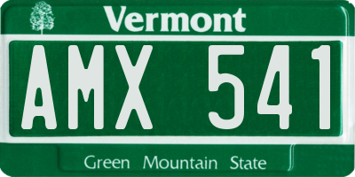 VT license plate AMX541