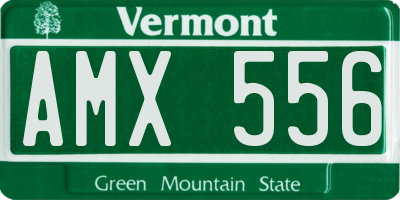 VT license plate AMX556