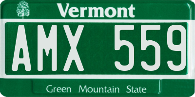VT license plate AMX559