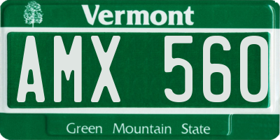 VT license plate AMX560