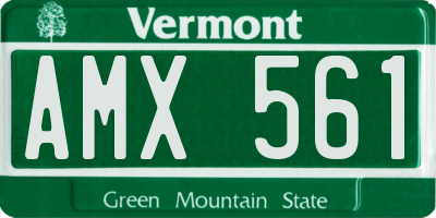 VT license plate AMX561