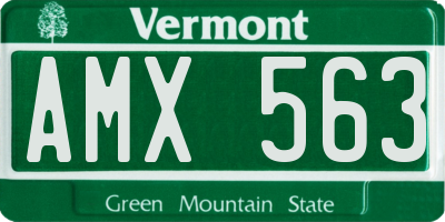 VT license plate AMX563
