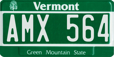 VT license plate AMX564