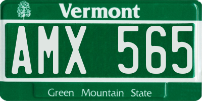 VT license plate AMX565