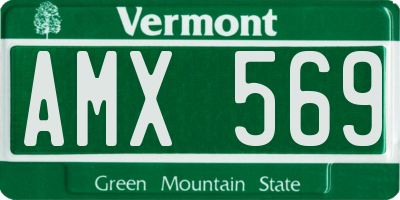 VT license plate AMX569