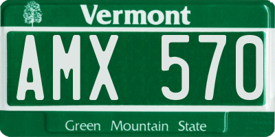 VT license plate AMX570