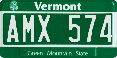 VT license plate AMX574