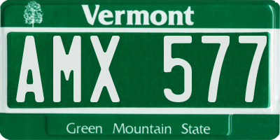 VT license plate AMX577