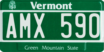 VT license plate AMX590