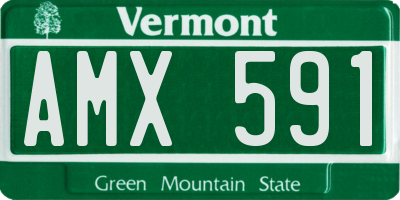 VT license plate AMX591
