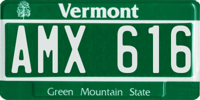 VT license plate AMX616