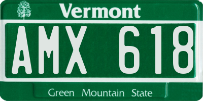 VT license plate AMX618