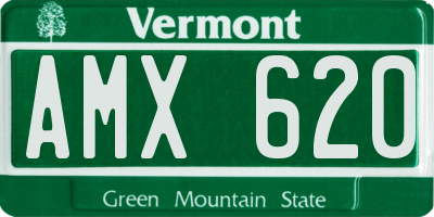VT license plate AMX620