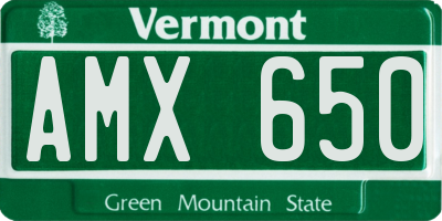 VT license plate AMX650