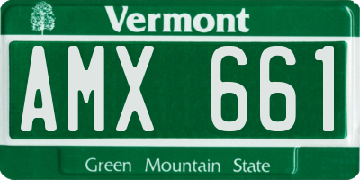 VT license plate AMX661