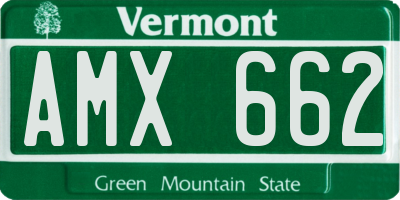 VT license plate AMX662