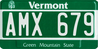 VT license plate AMX679