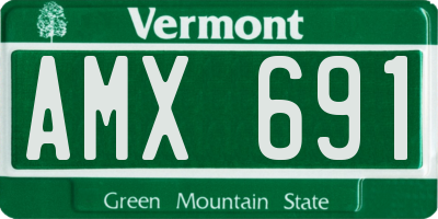 VT license plate AMX691