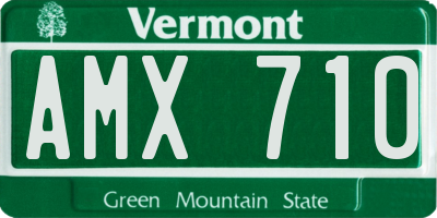 VT license plate AMX710