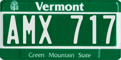 VT license plate AMX717