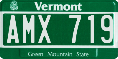 VT license plate AMX719