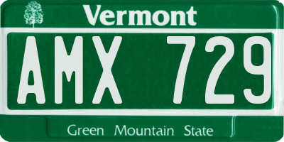 VT license plate AMX729