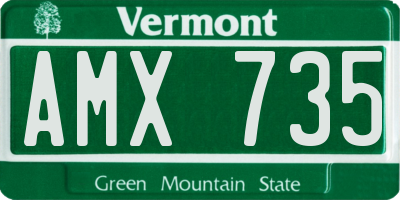 VT license plate AMX735