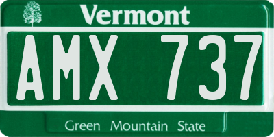 VT license plate AMX737